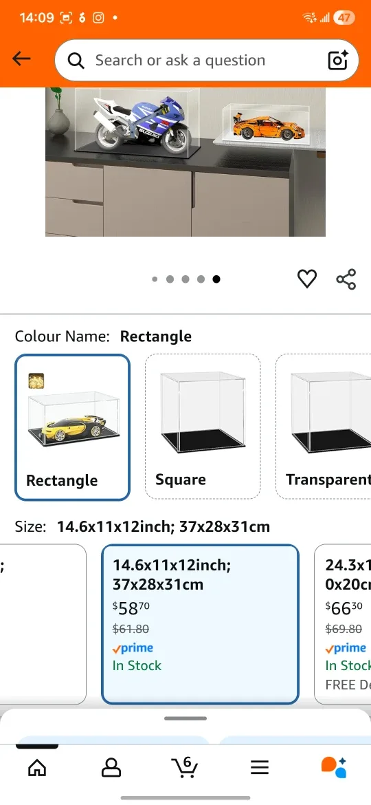 LANSCOERY Clear Acrylic Display Case 14.6x11x12inch image indicator(4)