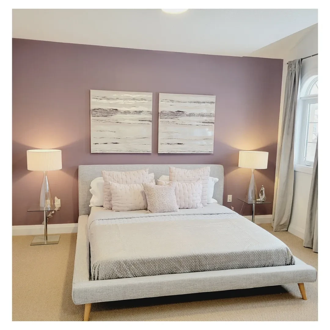 King Upholstered Platform Bed Frame - Linen Grey