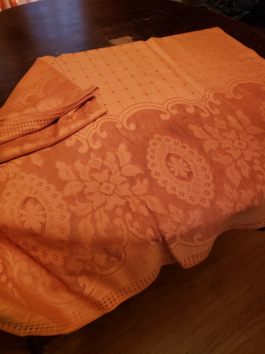 Orange Lace Tablecloth 🥕