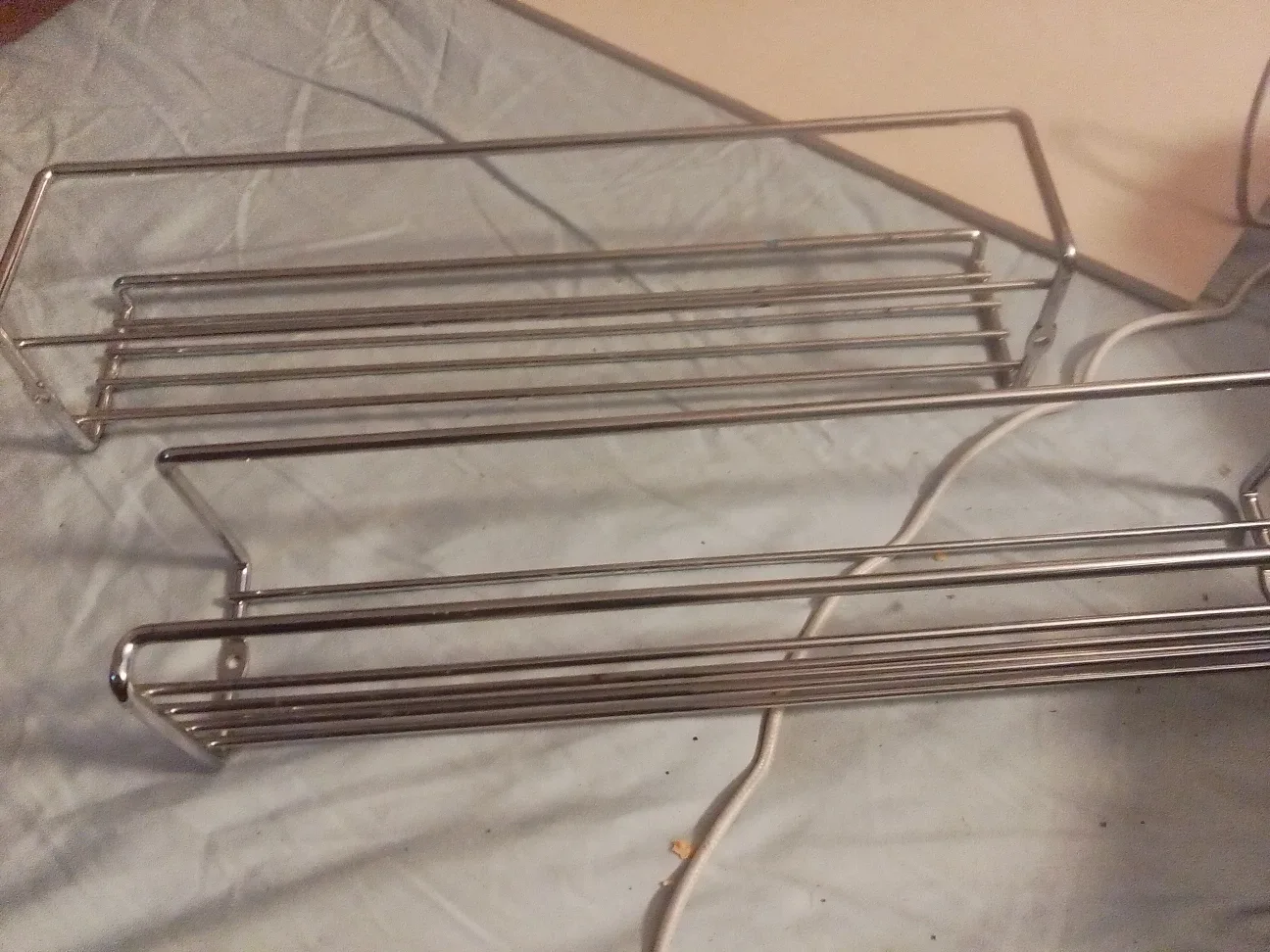 Chrome Wire Shelves - Set of 2