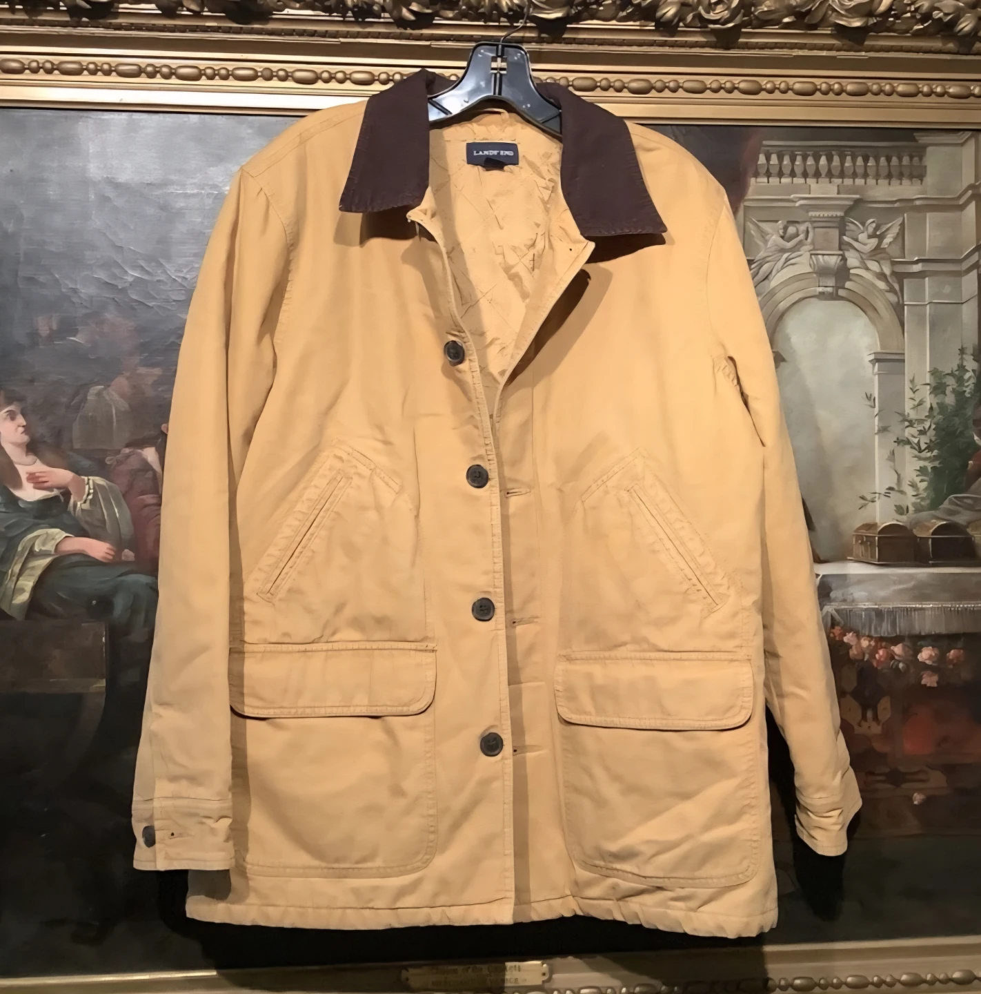 Lands' End Tan Barn Coat