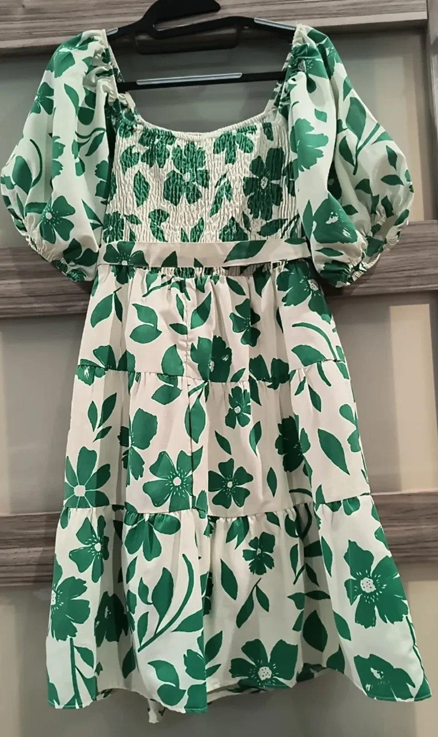 Style House Green Floral Dress - Size L image indicator(2)