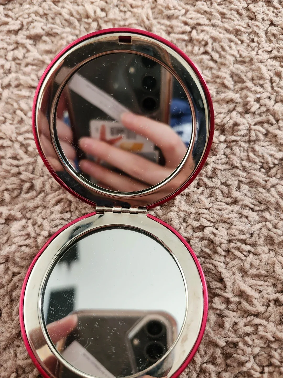 Red Heart Compact Mirror image indicator(3)