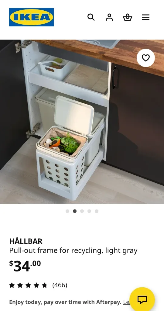 IKEA HÅLLBAR pull-out frame for recycling... (model: 204.228.53) image indicator(3)