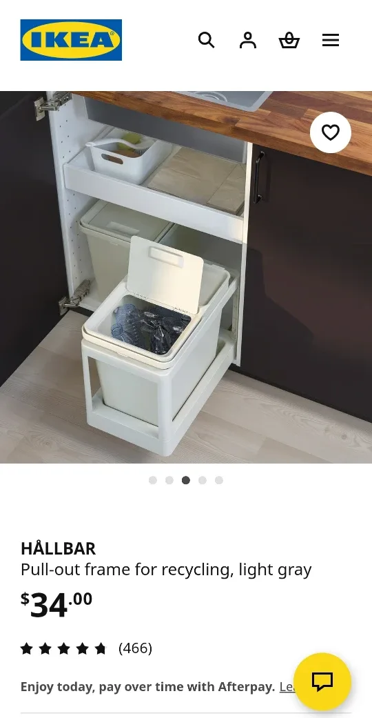 IKEA HÅLLBAR pull-out frame for recycling... (model: 204.228.53) image indicator(4)