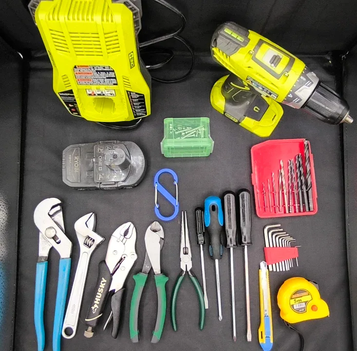 Ryobi P208B Drill Kit + Full Tool Set | Home Repair Pack image indicator(2)