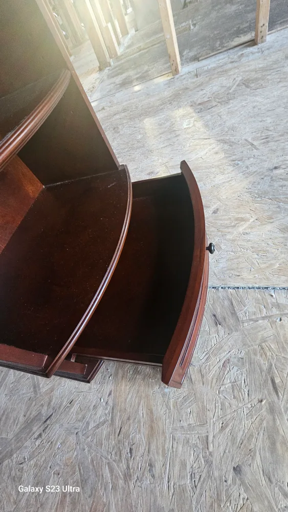 Brown Wooden Hutch with Bookshelves image indicator(2)