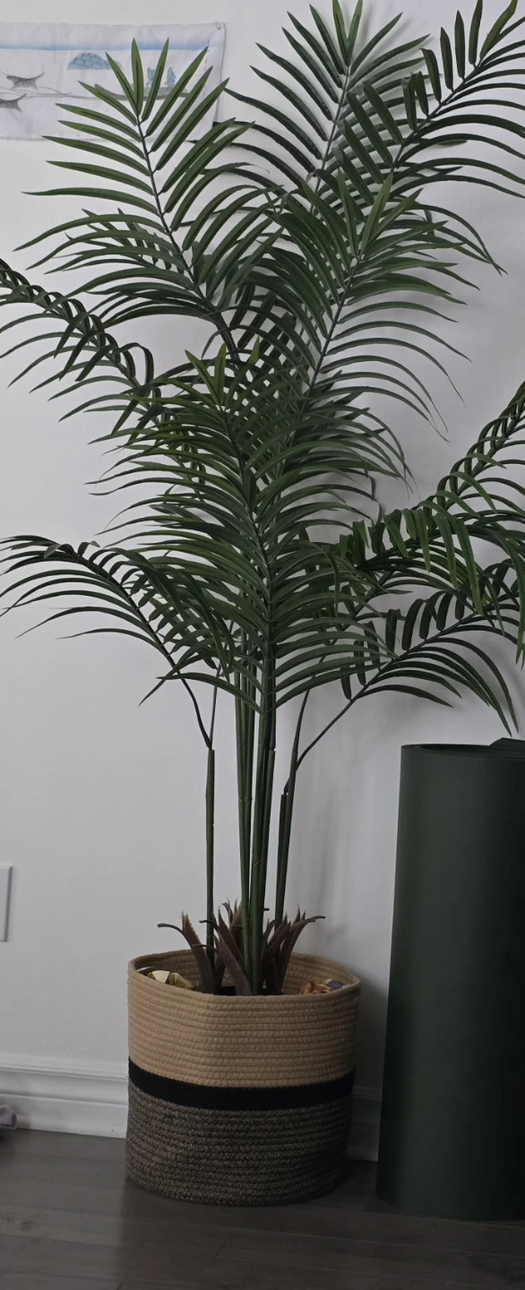 Faux Palm Tree with Basket