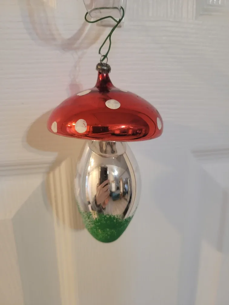 Vintage Mushroom Christmas Ornament