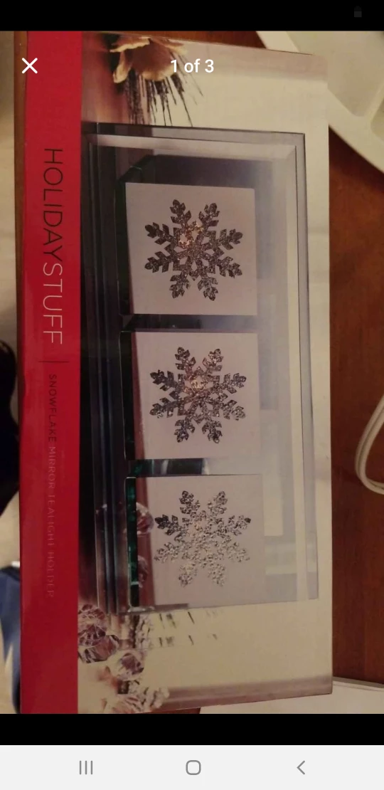 Holiday Stuff Snowflake Mirror Tealight Holder - photo 3