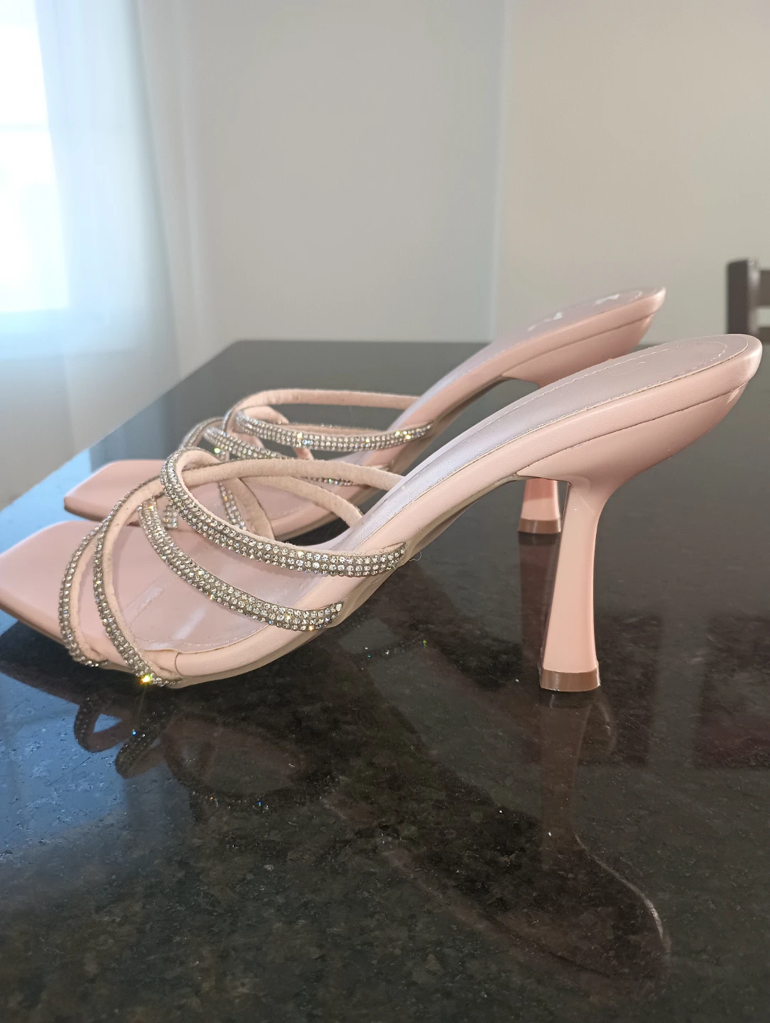 Pink Rhinestone Heels