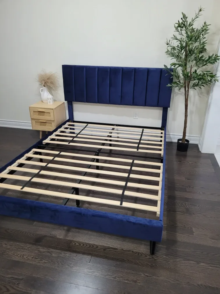 Blue Velvet Bed Frame