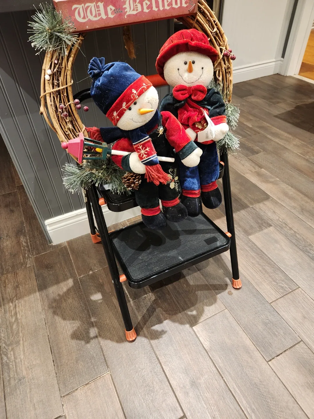 Christmas Snowman Wreath Decoration image indicator(3)