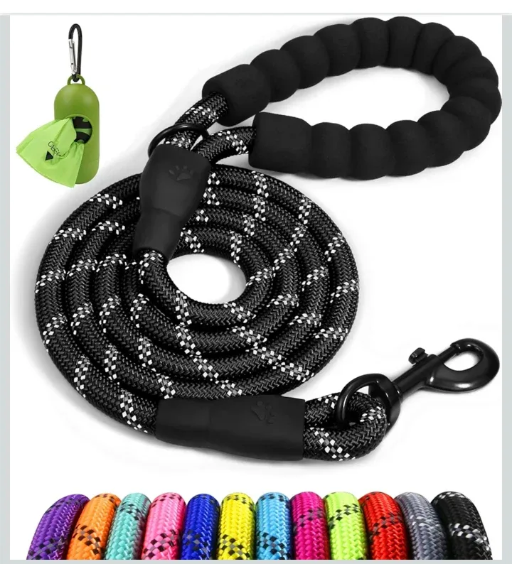 Dog Leash with Padded Handle & Tangle-Free Hook