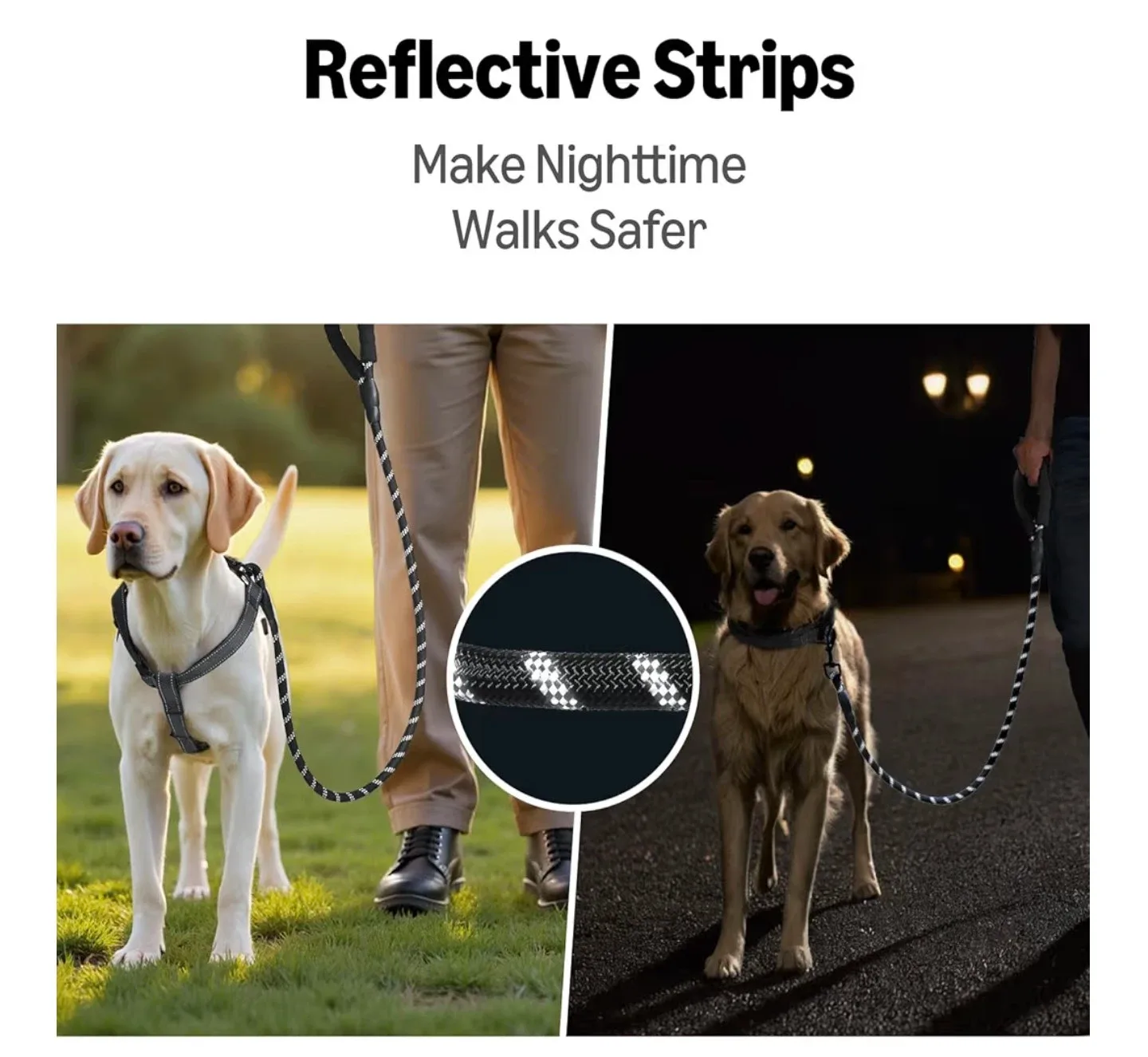 Dog Leash with Padded Handle & Tangle-Free Hook image indicator(2)