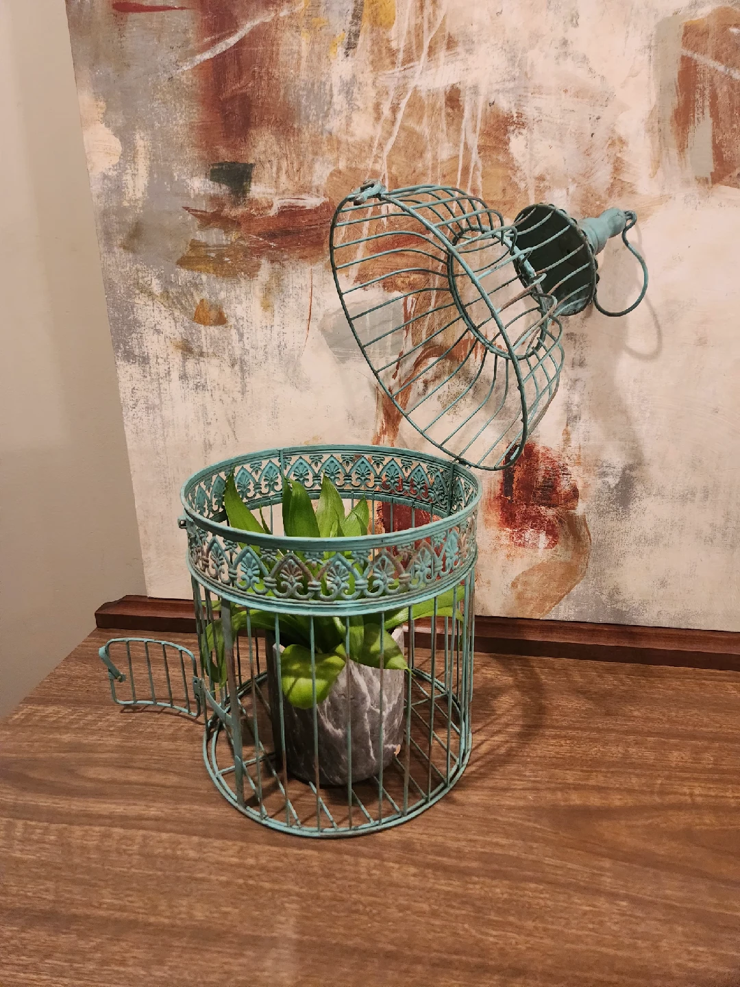 Decorative aqua colored Bird Cage - photo 3