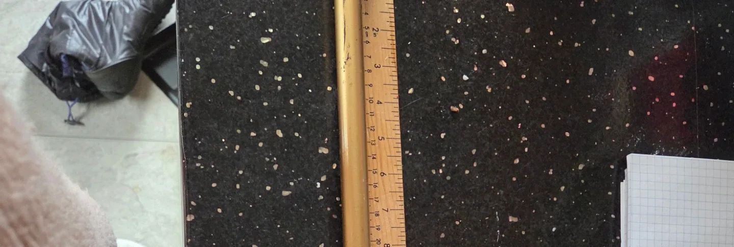 Bronze curtain rod 22"