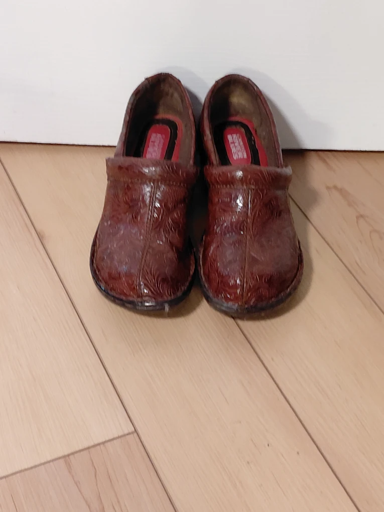 Born Brown Leather Clogs