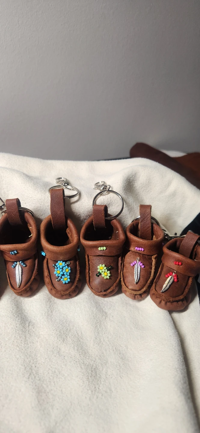 Handmade Moccasin Keychain.. Make for a unique Christmas gift - photo 3