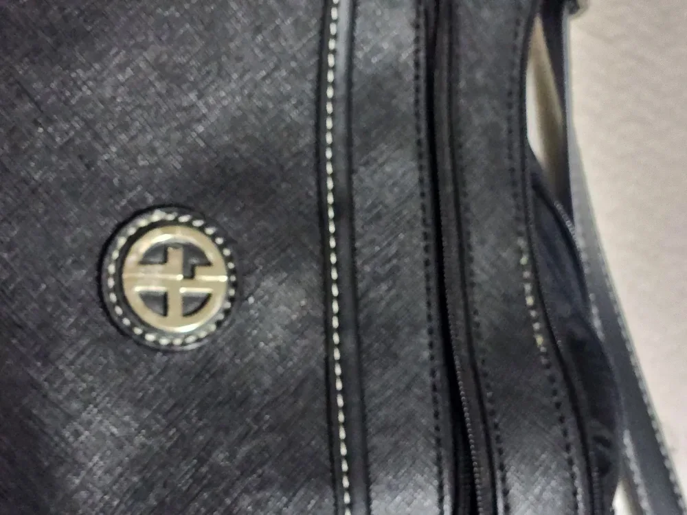 Giani Bernini Black Leather Crossbody Bag