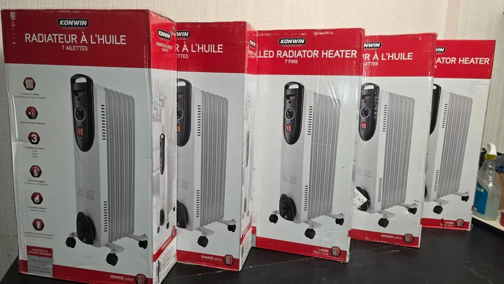 Konwin 7- fin Oil Filled Heater, with adjustable thermostat image indicator(7)