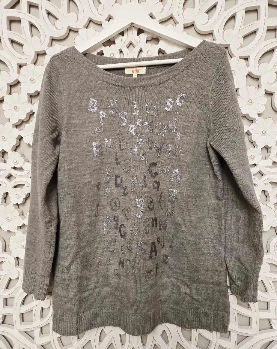 Veeko Grey Knit Sweater