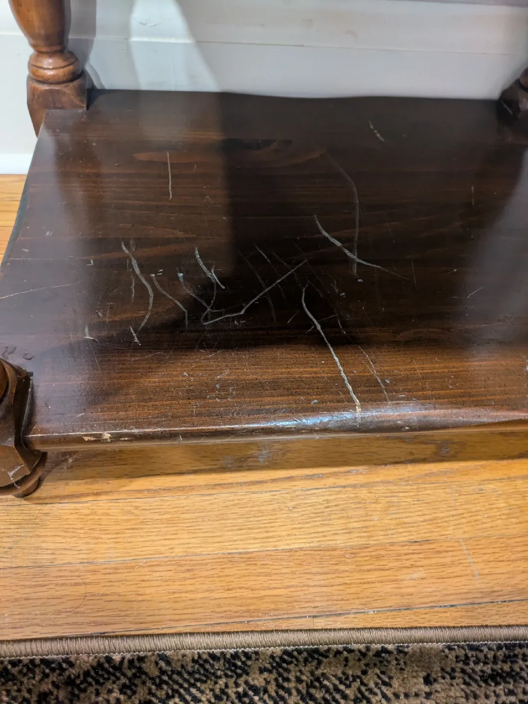 Solid wood antique accent tables with storage image indicator(3)