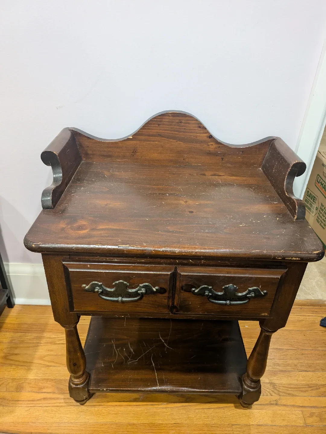 Solid wood antique accent tables with storage image indicator(6)