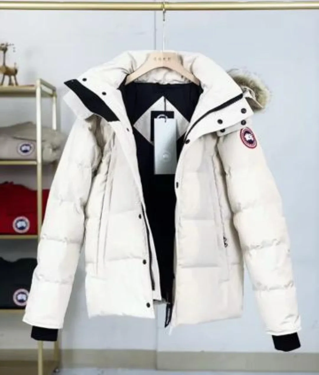 Canada Goose White Down Parka