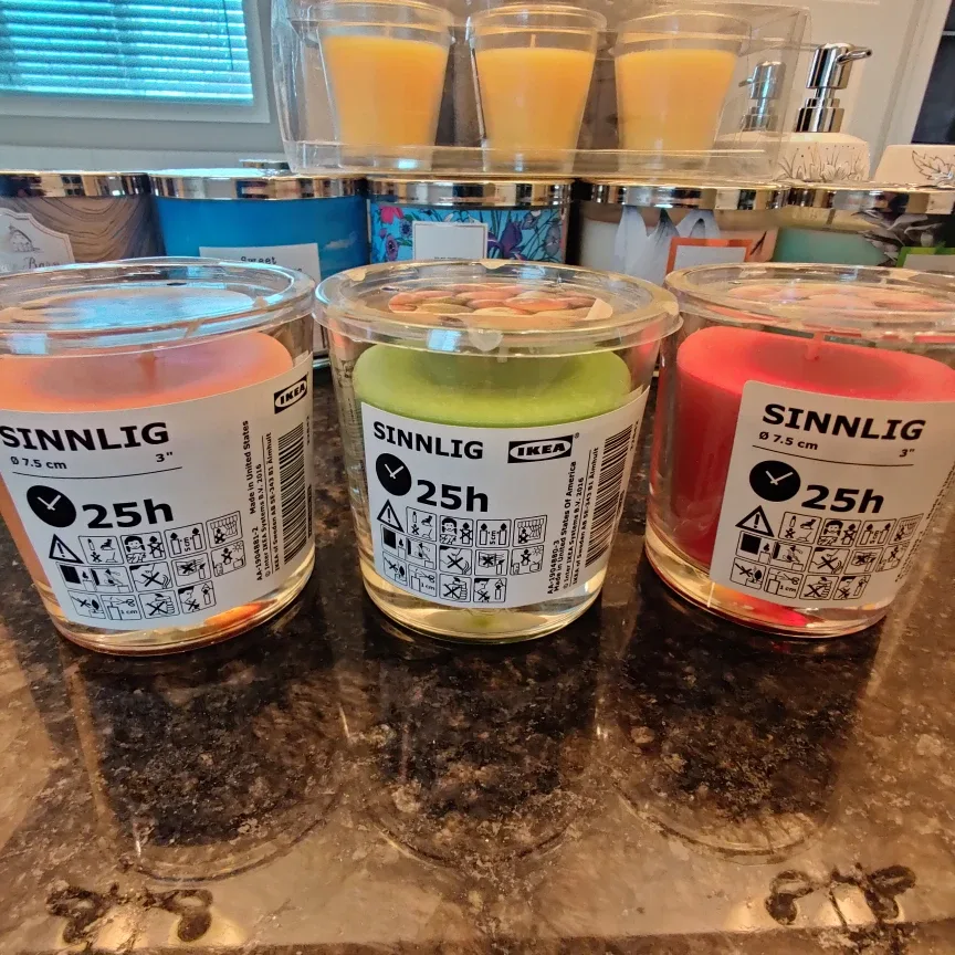 Ikea Sinnlig Scented Candles - Set of 3
