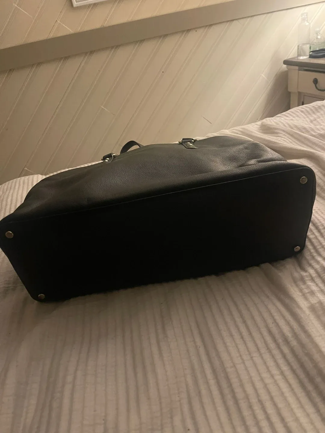 Kate Spade Black Leather Tote Bag image indicator(3)