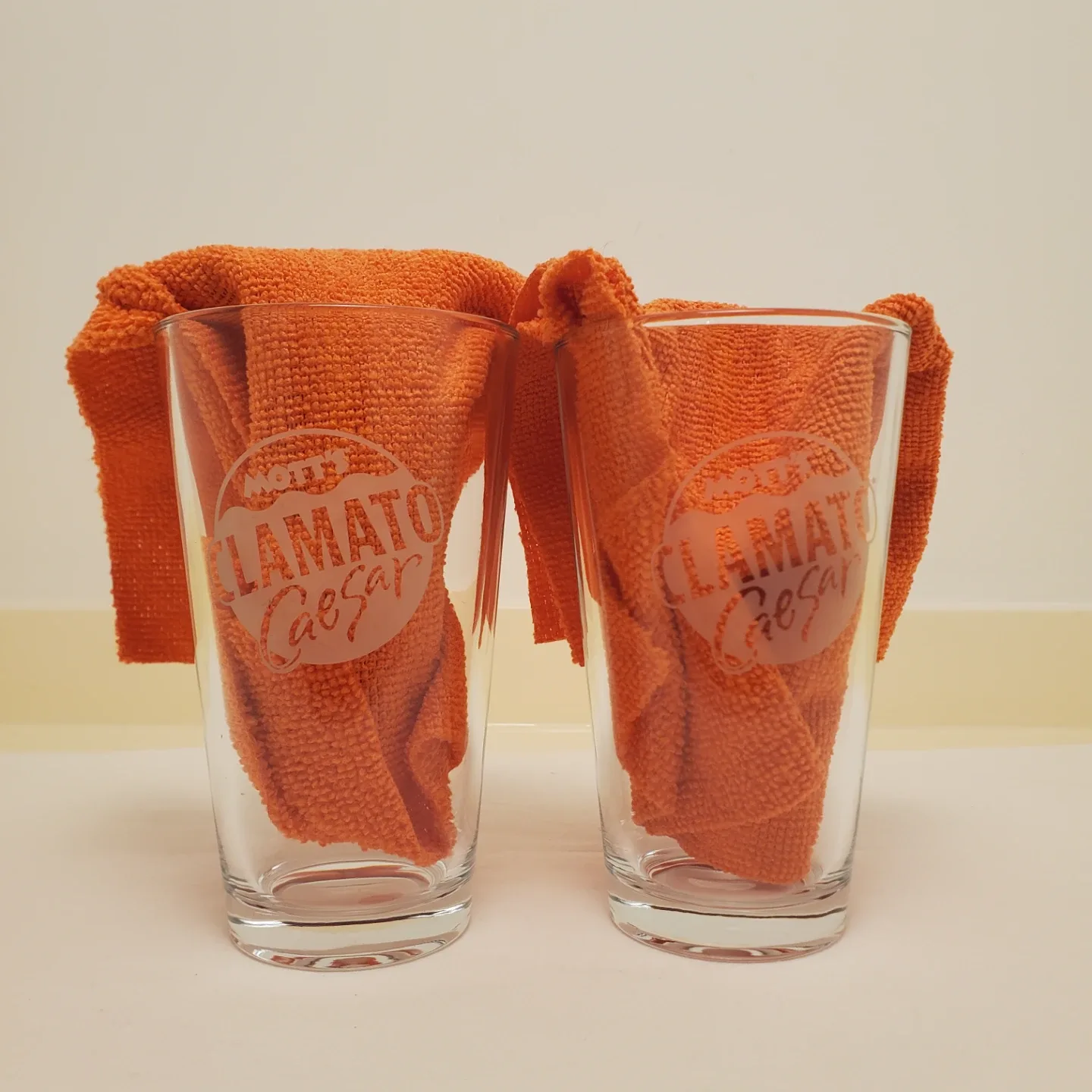 Clamato Caesar Glasses - Set of 2 🥕