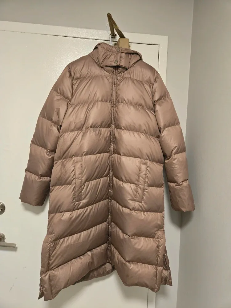 Long Puffer Coat - Beige