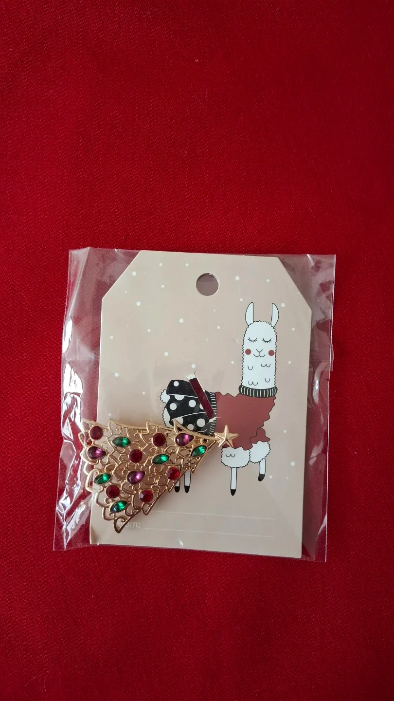 Christmas Tree Brooch with Gemstones image indicator(5)