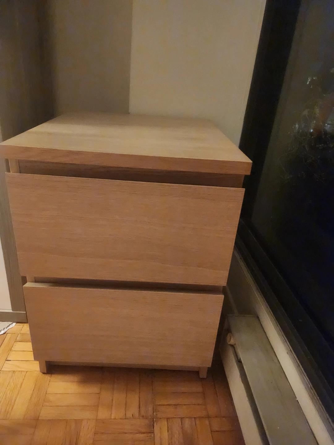 Malm ikea nightstand /night table with storage