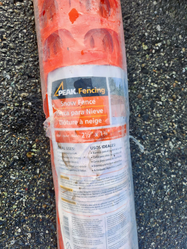 Peak Fencing Snow Fence - 2.5' x 50'