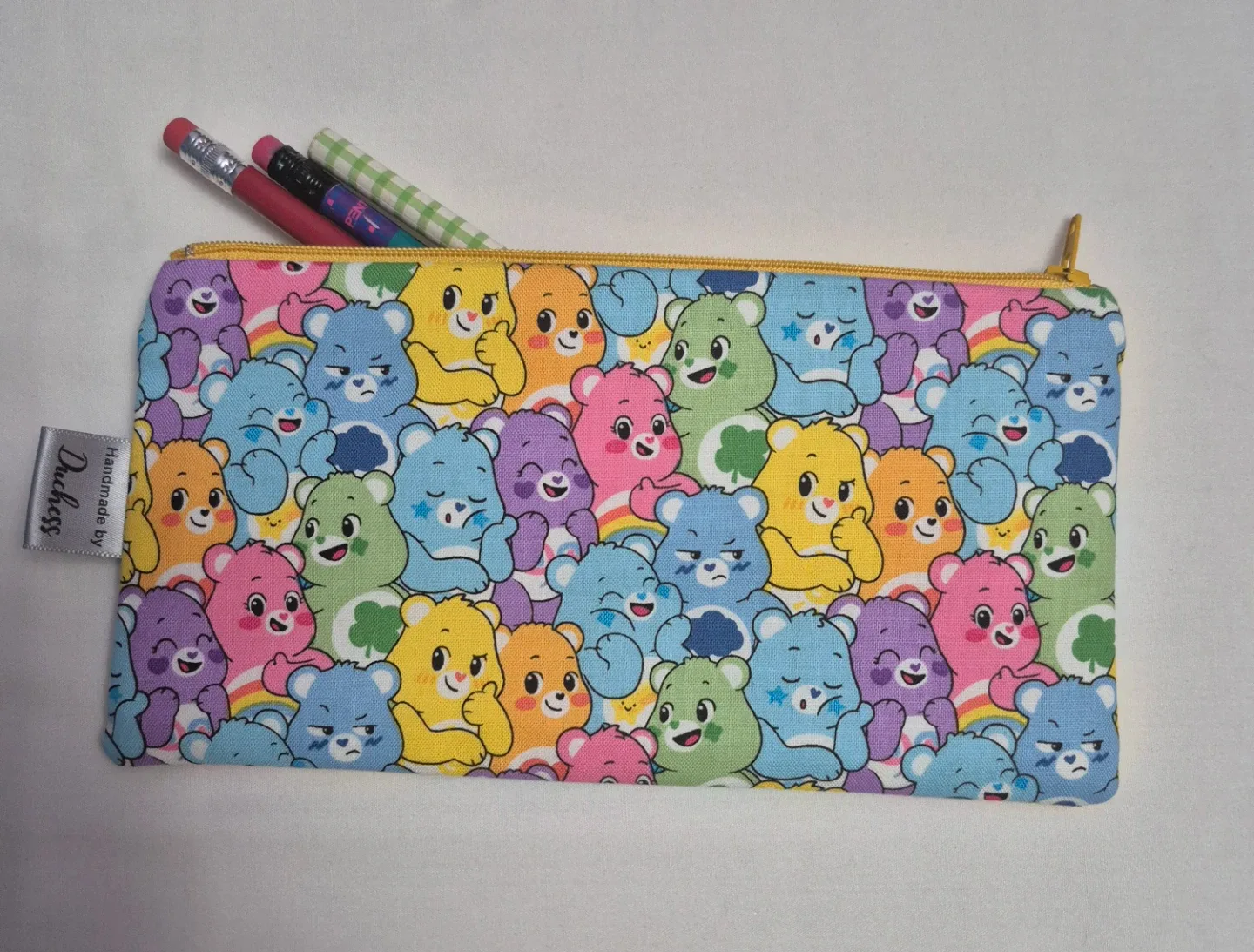 Handmade Zippered Pouches, lined, cotton