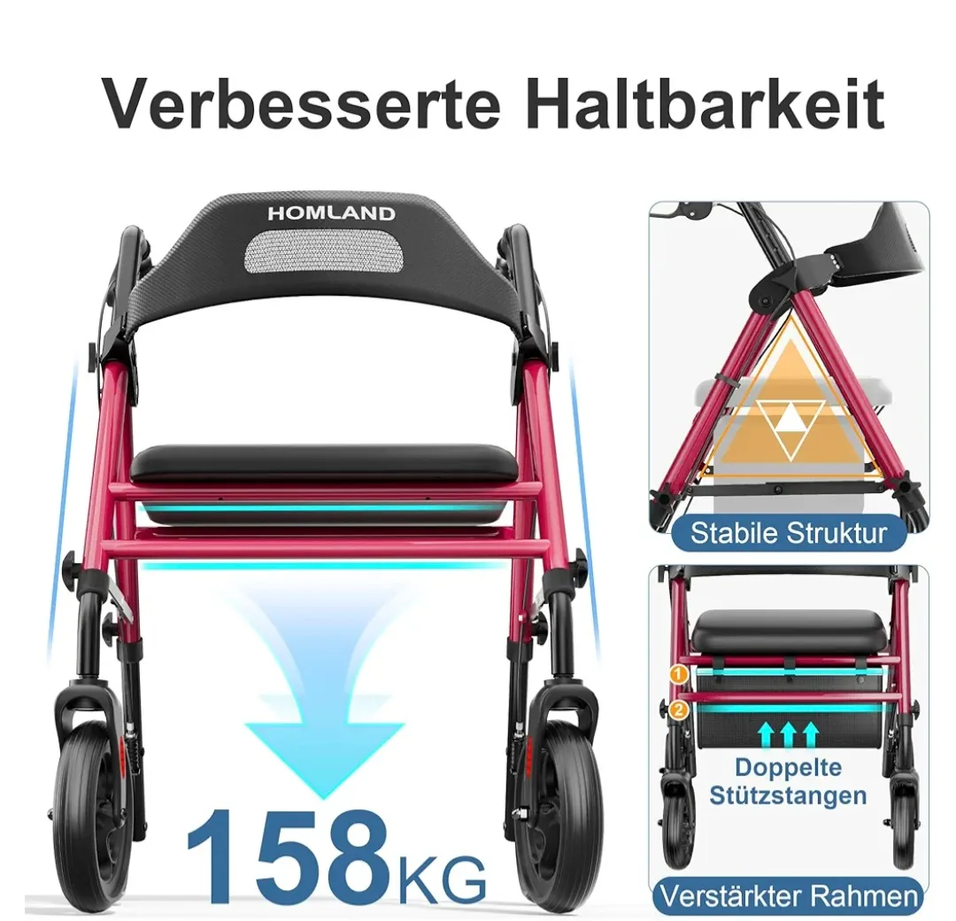 Homland Folding Rollator Walker image indicator(3)