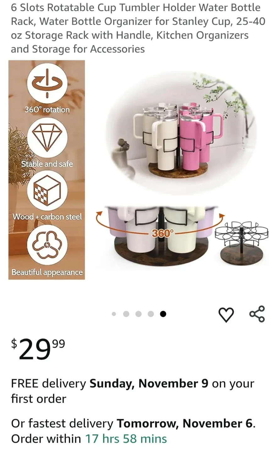 KSSIAZ Water Bottle Organizer for Stanley 40oz Cups image indicator(3)