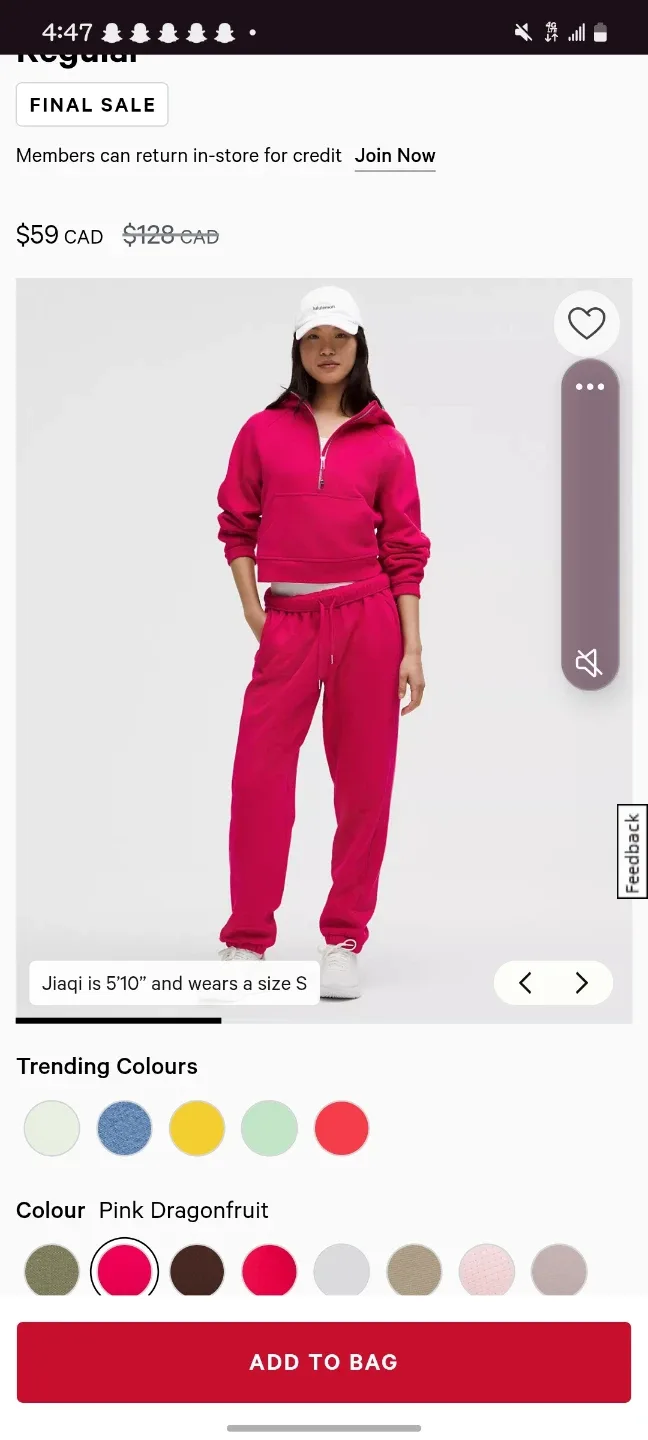 Lululemon Set: Scuba Hoodie & Joggers - Pink image indicator(3)