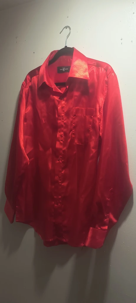 Vettorio Fratini Red Satin Shirt