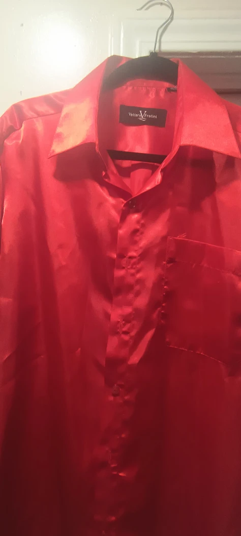 Vettorio Fratini Red Satin Shirt - photo 3