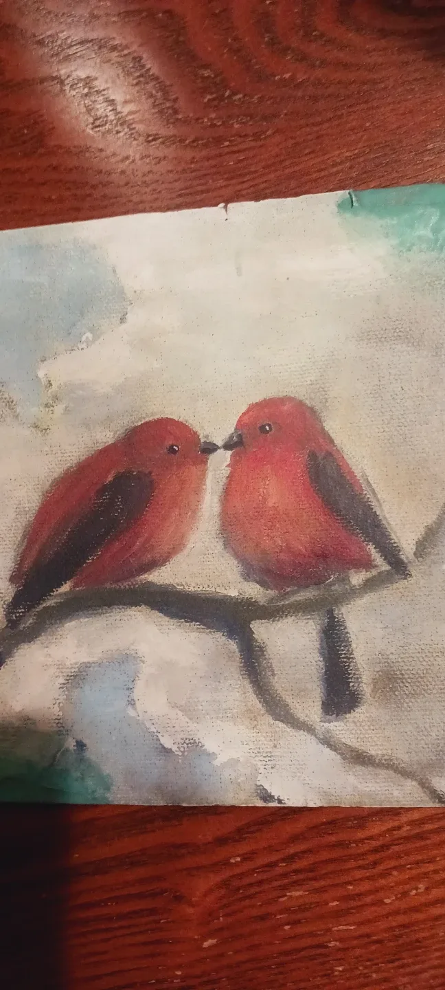 Cute 🐦 birdies small wall decor thumbnail