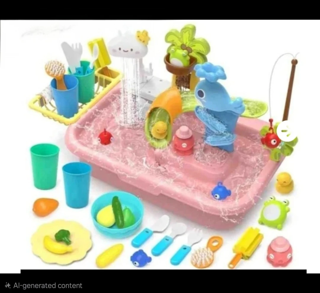 New Max and Deril 4-in-1 Play Sink - Pink