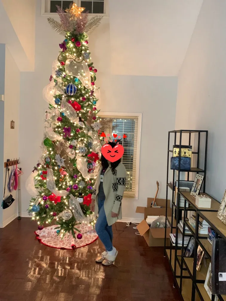 12 ft tree pre lit warm lights