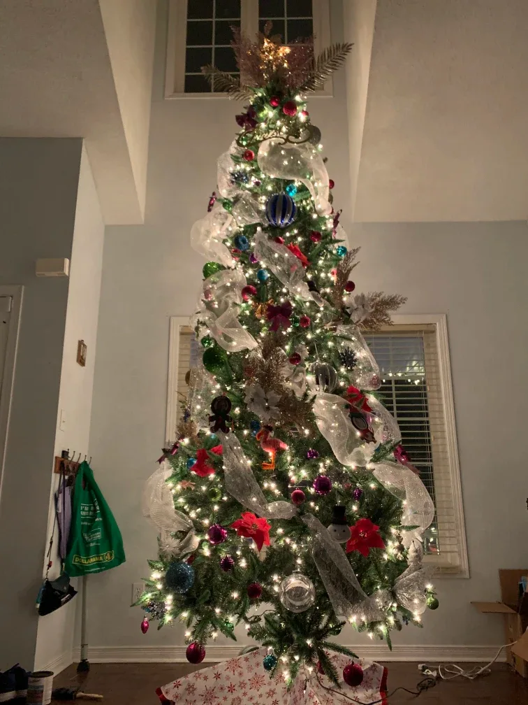 12 ft tree pre lit warm lights image indicator(2)