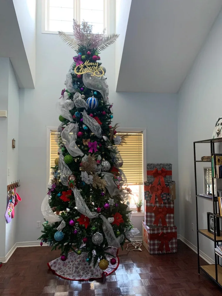 12 ft tree pre lit warm lights image indicator(3)