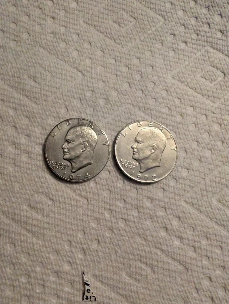 Vintage Two coin one dollar Eisenhower