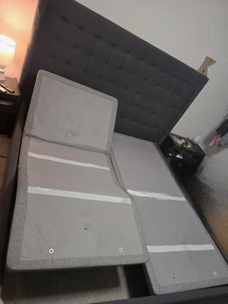 Grey Upholstered Bed Frame