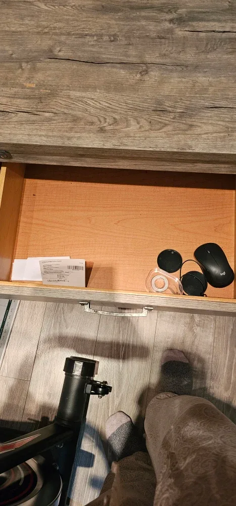 Wood Finish 2-Drawer Nightstand image indicator(4)